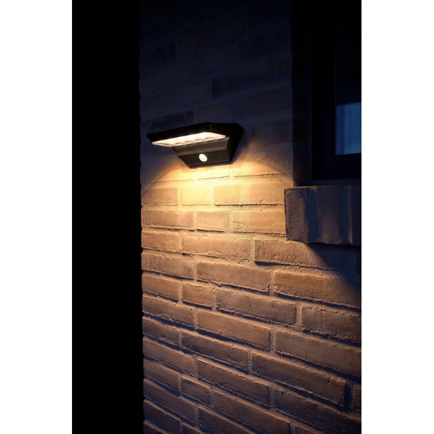 Nordlux - LED Saules enerģijas sienas lampa ar sensoru AGENA LED/5W/3,7V IP44 2200 mAh