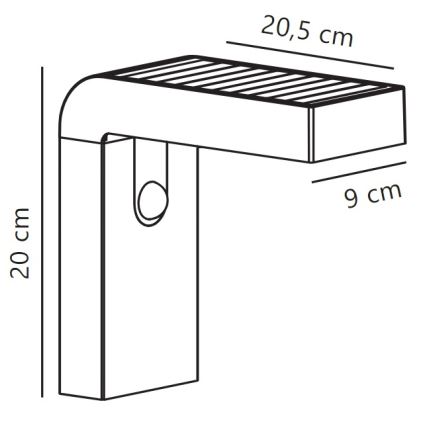Nordlux - LED Saules enerģijas sienas lampa ar sensoru ALYA LED/5W/3,7V IP44