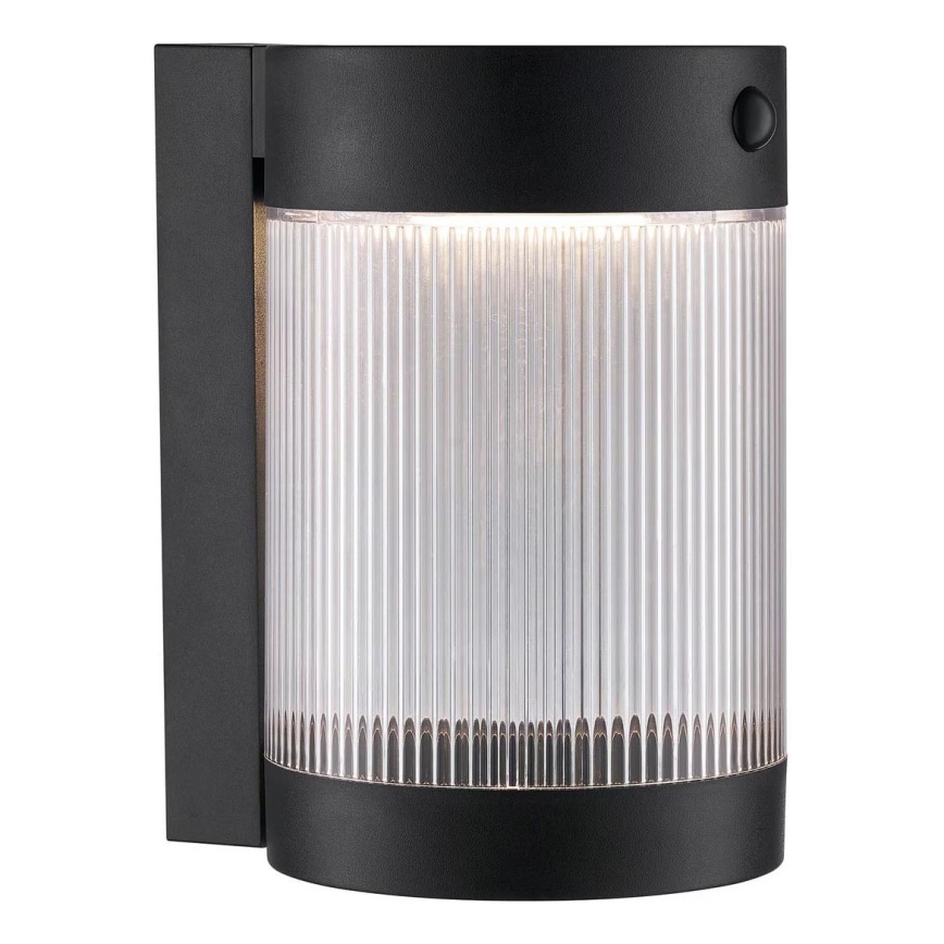 Nordlux - LED Saules enerģijas sienas lampa ar sensoru COUPAR LED/3,2W/5V 3000K IP44 1800 mAh melna