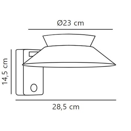 Nordlux - LED Saules enerģijas sienas lampa ar sensoru JUSTINA LED/5W/3,7V IP44