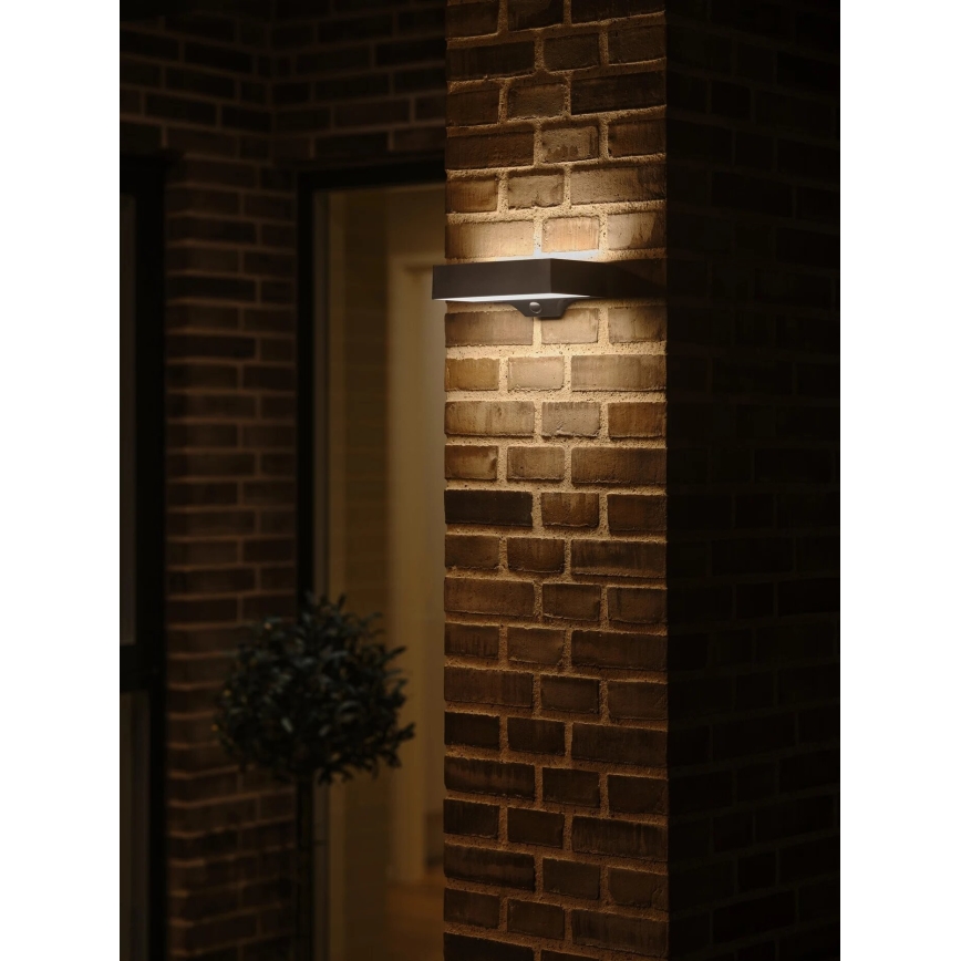 Nordlux - LED Saules enerģijas sienas lampa ar sensoru MONAY LED/5W/5V 3000K IP44