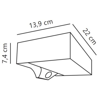 Nordlux - LED Saules enerģijas sienas lampa ar sensoru MONAY LED/5W/5V 3000K IP44