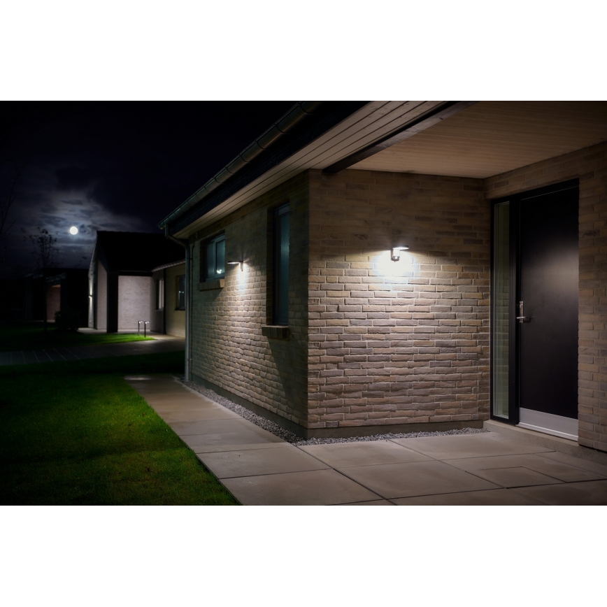 Nordlux - LED Saules enerģijas sienas lampa ar sensoru RICA LED/5W/3,7V IP44 apaļa