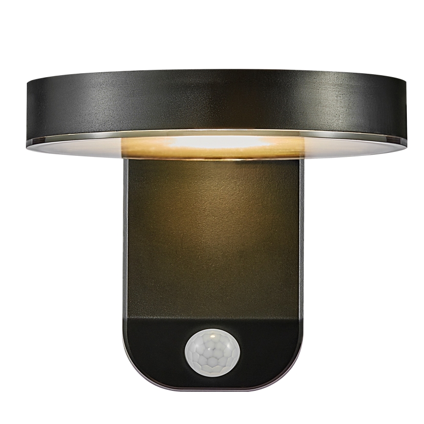 Nordlux - LED Saules enerģijas sienas lampa ar sensoru RICA LED/5W/3,7V IP44 apaļa