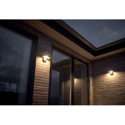 Nordlux - LED Saules enerģijas sienas lampa ar sensoru RICA LED/5W/3,7V IP44 2200 mAh leņķa