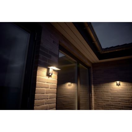 Nordlux - LED Saules enerģijas sienas lampa ar sensoru RICA LED/5W/3,7V IP44 2200 mAh leņķa