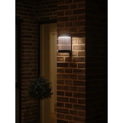 Nordlux - LED Saules enerģijas sienas lampa ar sensoru COUPAR LED/3,2W/5V 3000K IP44 1800 mAh melna