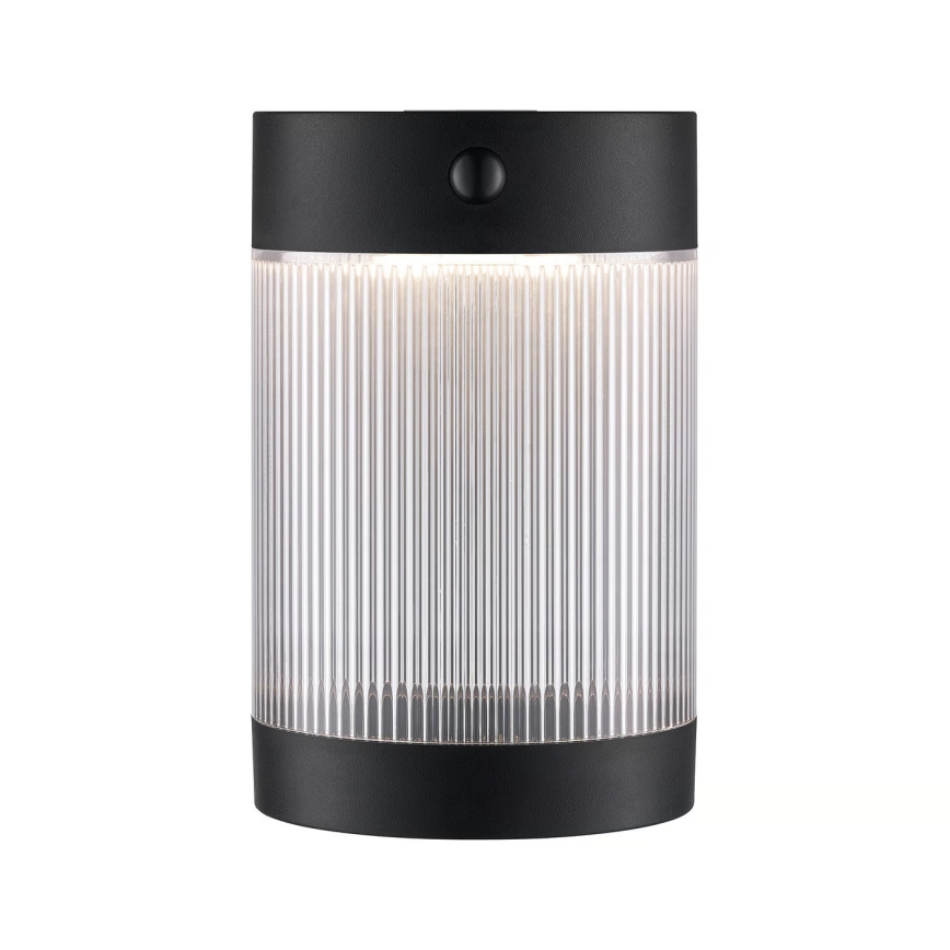 Nordlux - LED Saules enerģijas sienas lampa ar sensoru COUPAR LED/3,2W/5V 3000K IP44 1800 mAh melna