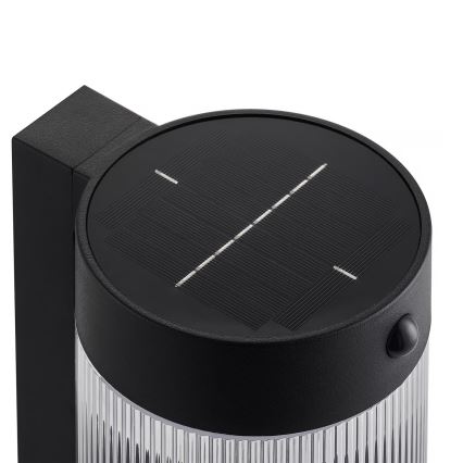 Nordlux - LED Saules enerģijas sienas lampa ar sensoru COUPAR LED/3,2W/5V 3000K IP44 1800 mAh melna