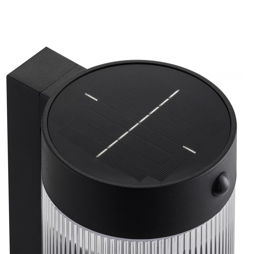 Nordlux - LED Saules enerģijas sienas lampa ar sensoru COUPAR LED/3,2W/5V 3000K IP44 1800 mAh melna