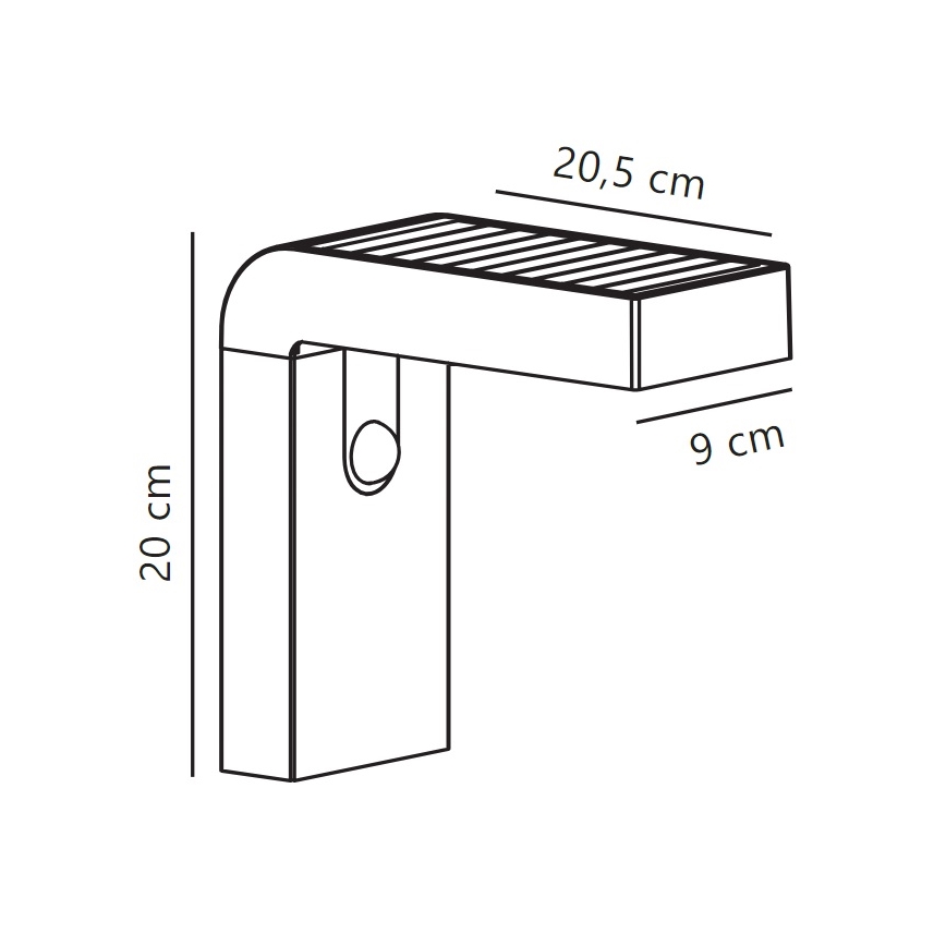 Nordlux - LED saules sienas lampa ar sensoru ALYA LED/5W/3,7V IP44 2200 mAh