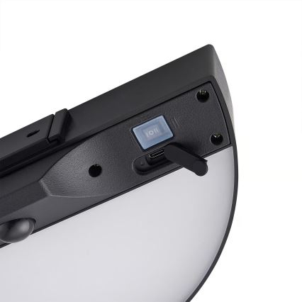 Nordlux - LED Saules sienas lampa ar sensoru MONAY LED/5W/5V 3000K IP44 2000 mAh melna