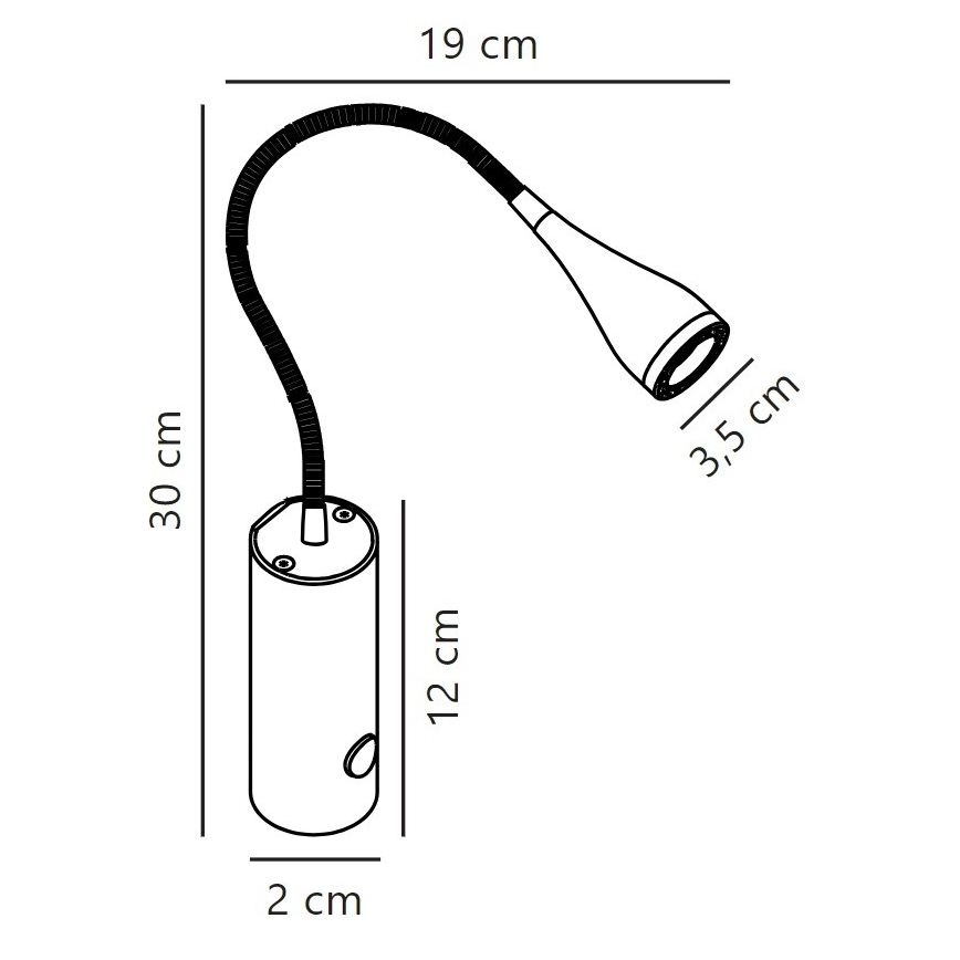 Nordlux - LED Sienas starmetis MENTO LED/3W/230V balta