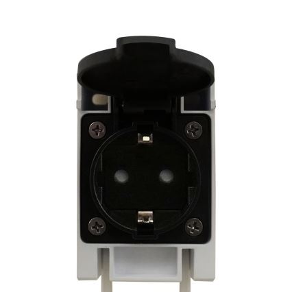 Nordlux - LED vannas istabas spoguļa apgaismojums ar kontaktligzdu MALAIKA LED/15W/230V IP44 68,4cm melns