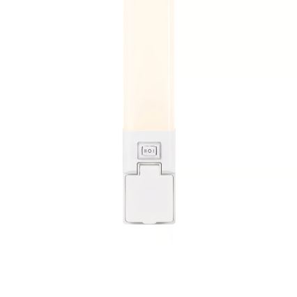 Nordlux - LED vannas istabas spoguļa gaismeklis ar kontaktligzdu SJAVER LED/15W/230V IP44 60 cm balts