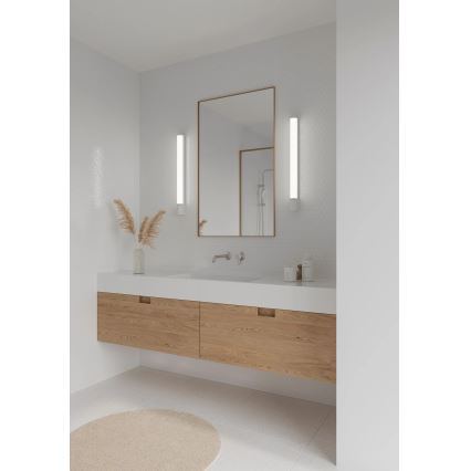 Nordlux - LED spoguļa apgaismojums vannas istabai ar kontaktligzdu MALAIKA LED/15W/230V IP44 68,4 cm balts