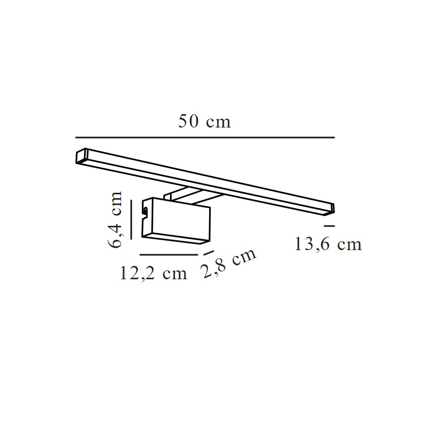 Nordlux - LED Vannas istabas spoguļa apgaismojums MARLEE LED/8,9W/230V IP44 3000K 50 cm spīdīgi hromēts