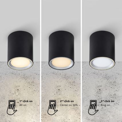 Nordlux - LED Vannas istabas starmetis LANDON LED/6,5W/230V IP44 melna