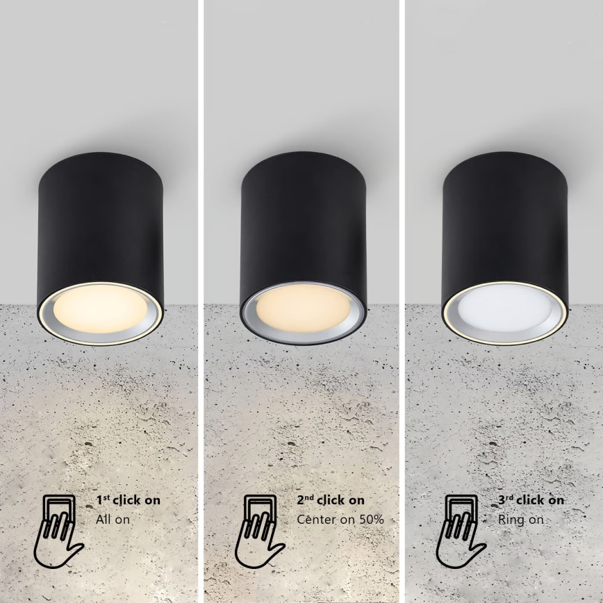 Nordlux - LED Vannas istabas starmetis LANDON LED/6,5W/230V IP44 melna