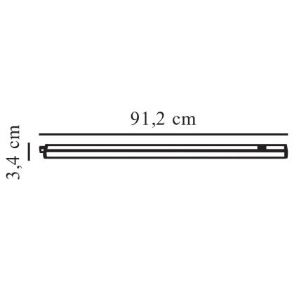 Nordlux - LED Virtuves zem skapīša lampa LATONA LED/11W/230V 3000/4000K 91,2 cm