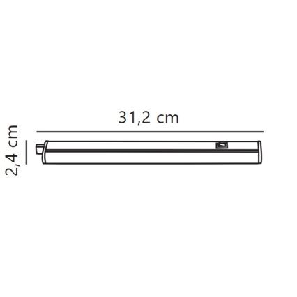 Nordlux - LED Virtuves zem skapīša lampa LATONA LED/4W/230V 3000/4000K  31,2 cm