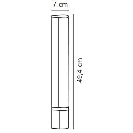 Nordlux - LED zemējuma gaismeklis ar kontaktligzdu MALAIKA LED/6W/230V IP44 melns