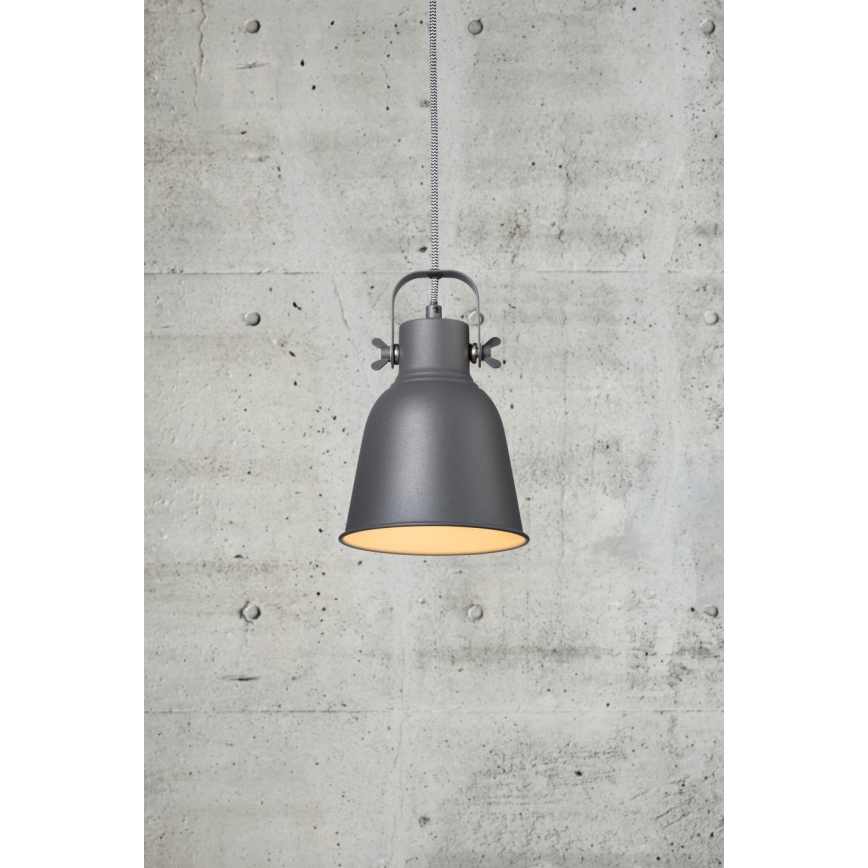 Nordlux - Lustra ar auklu ADRIAN 1xE27/25W/230V d. 16 cm antracīta