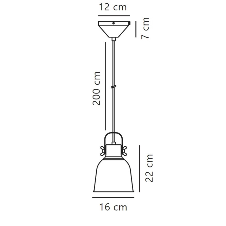 Nordlux - Lustra ar auklu ADRIAN 1xE27/25W/230V d. 16 cm antracīta