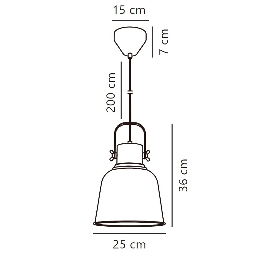 Nordlux - Lustra ar auklu ADRIAN 1xE27/25W/230V d. 25 cm pelēka