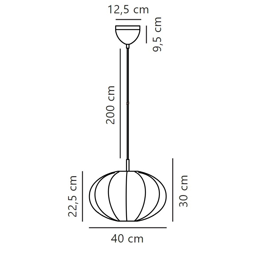 Nordlux - Lustra ar auklu AERON 1xE27/40W/230V d. 40 cm