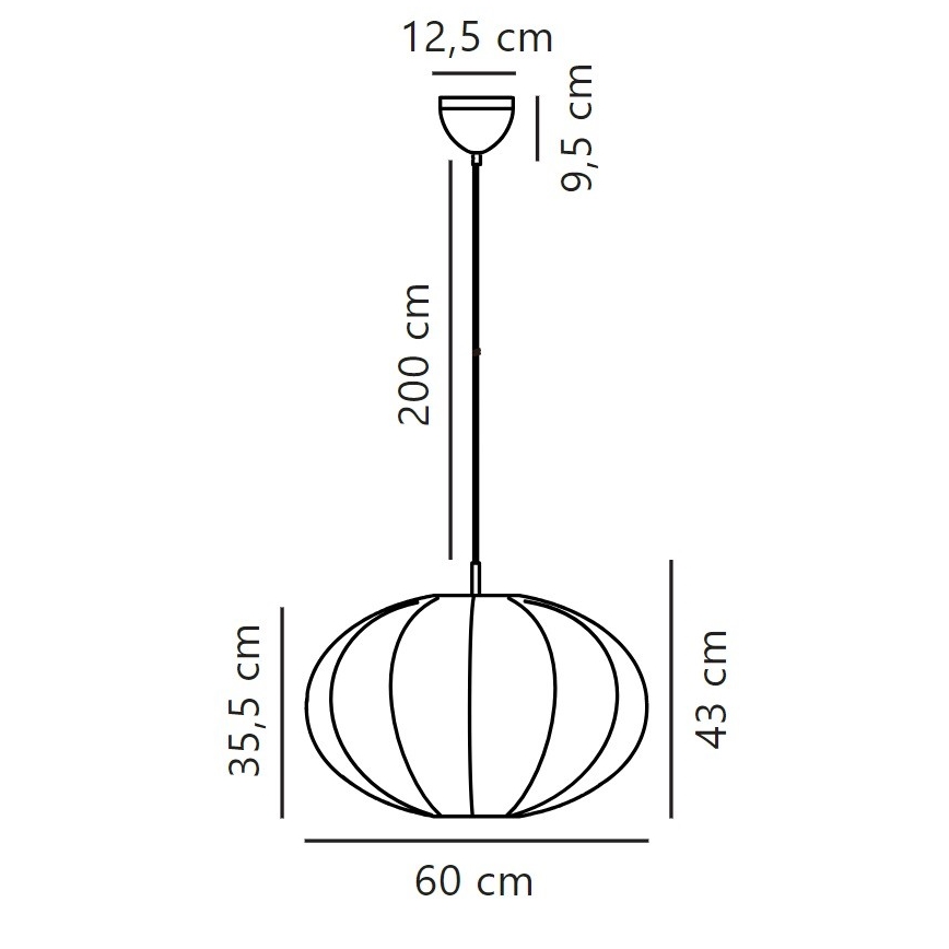 Nordlux - Lustra ar auklu AERON 1xE27/40W/230V d. 60 cm
