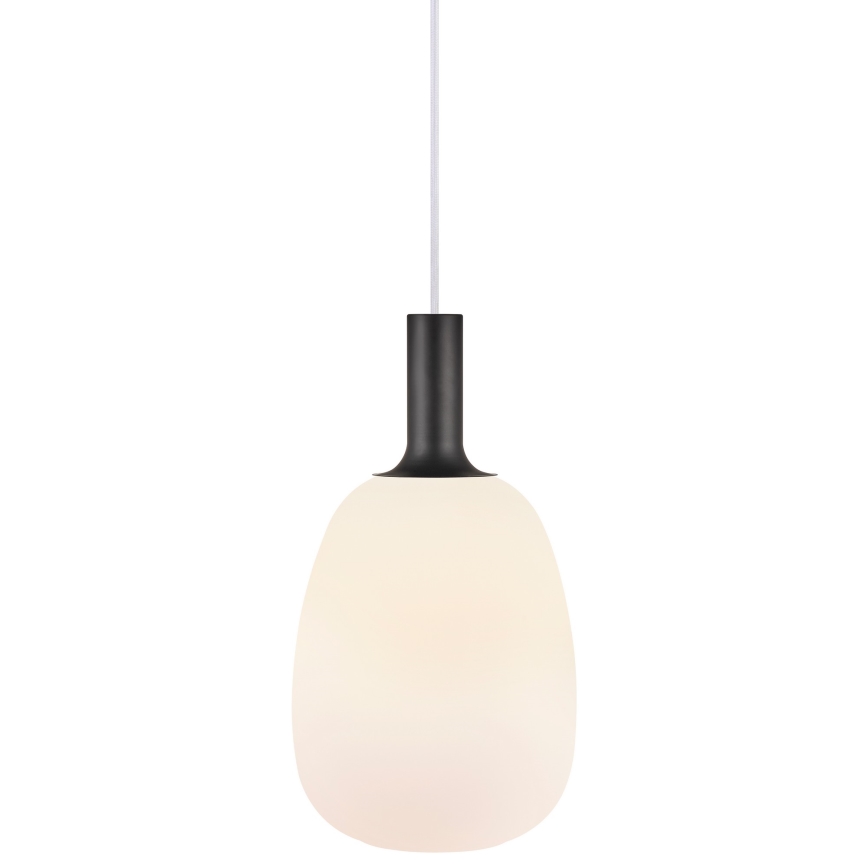 Nordlux - Lustra ar auklu ALTON 1xE27/60W/230V balta/melna/misiņš