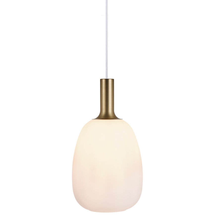 Nordlux - Lustra ar auklu ALTON 1xE27/60W/230V balta/melna/misiņš