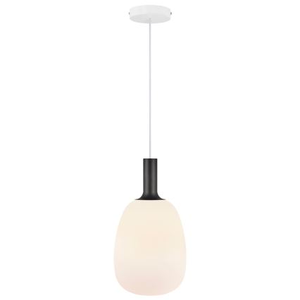 Nordlux - Lustra ar auklu ALTON 1xE27/60W/230V balta/melna/misiņš