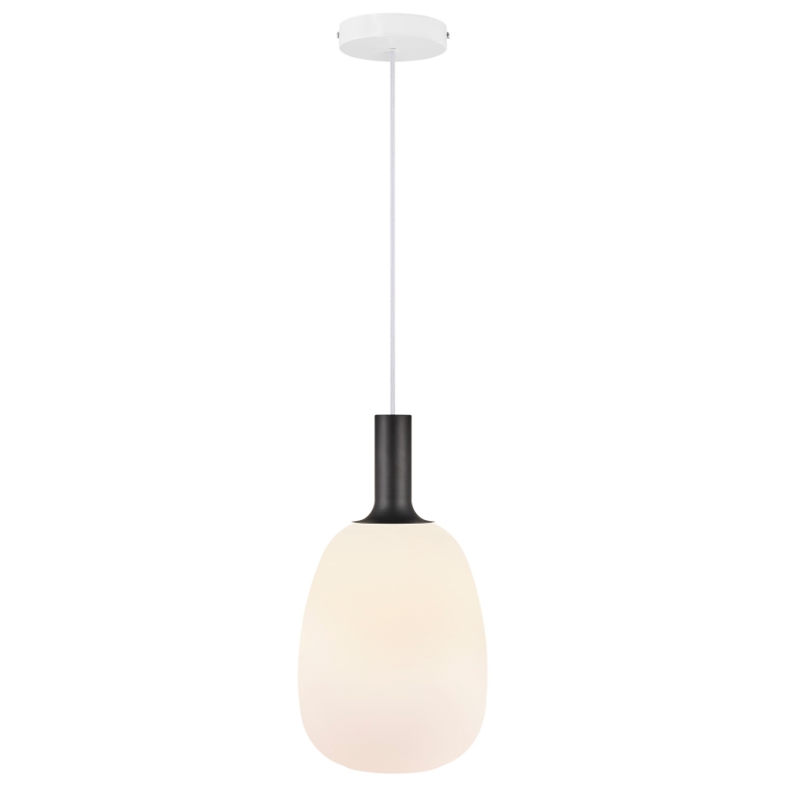 Nordlux - Lustra ar auklu ALTON 1xE27/60W/230V balta/melna/misiņš