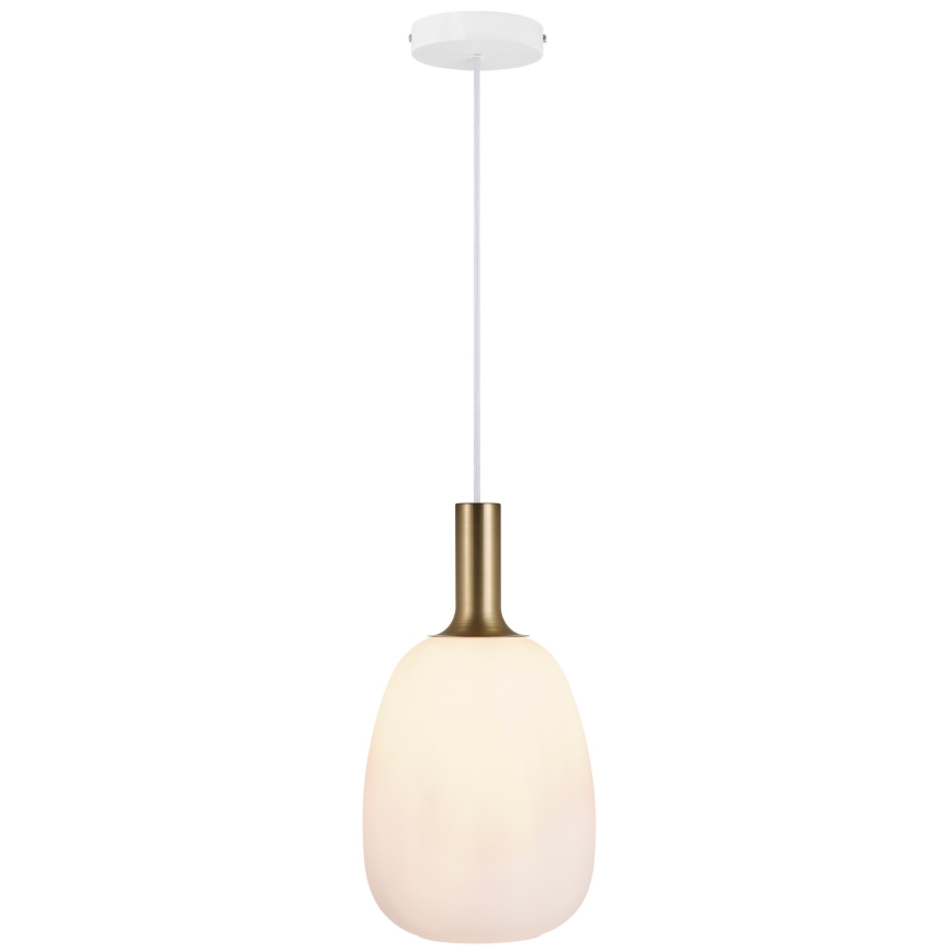 Nordlux - Lustra ar auklu ALTON 1xE27/60W/230V balta/melna/misiņš