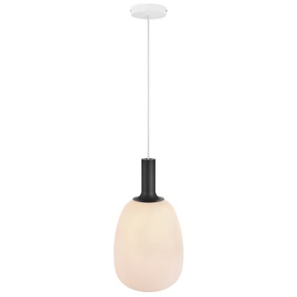 Nordlux - Lustra ar auklu ALTON 1xE27/60W/230V balta/melna/misiņš