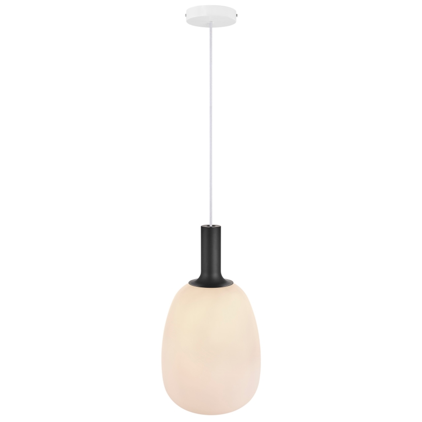 Nordlux - Lustra ar auklu ALTON 1xE27/60W/230V balta/melna/misiņš