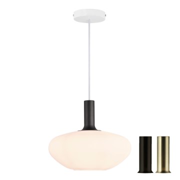 Nordlux - Lustra ar auklu ALTON 1xE27/60W/230V balta/melna/misiņš