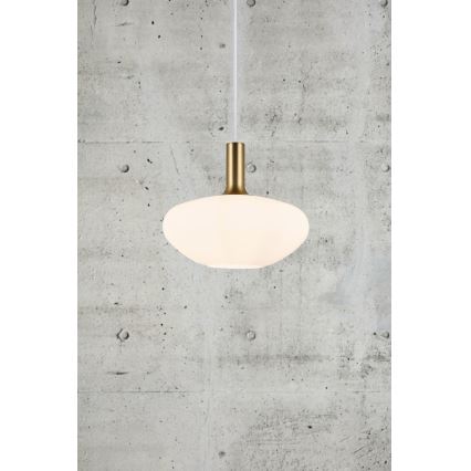 Nordlux - Lustra ar auklu ALTON 1xE27/60W/230V balta/melna/misiņš