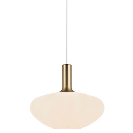 Nordlux - Lustra ar auklu ALTON 1xE27/60W/230V balta/melna/misiņš