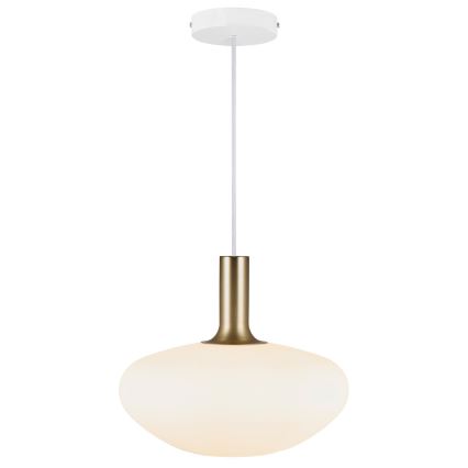 Nordlux - Lustra ar auklu ALTON 1xE27/60W/230V balta/melna/misiņš