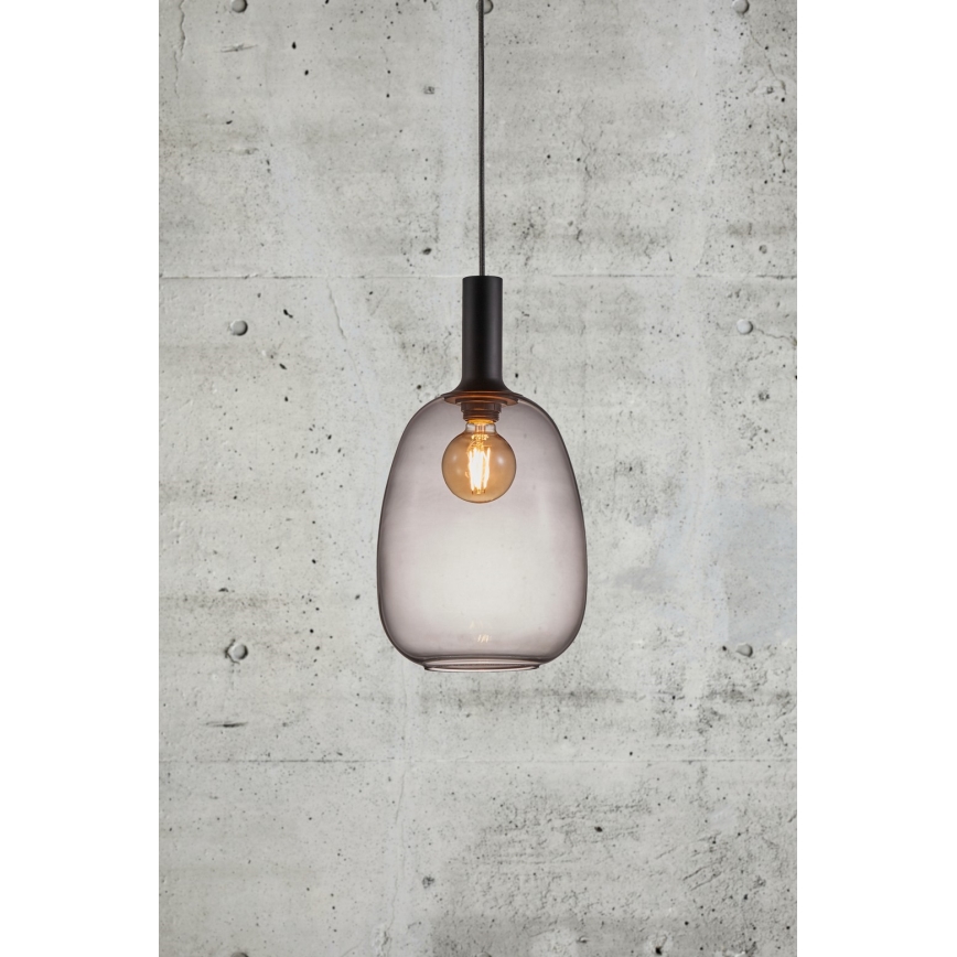Nordlux - Lustra ar auklu ALTON 1xE27/60W/230V melna