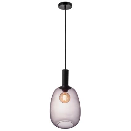 Nordlux - Lustra ar auklu ALTON 1xE27/60W/230V melna