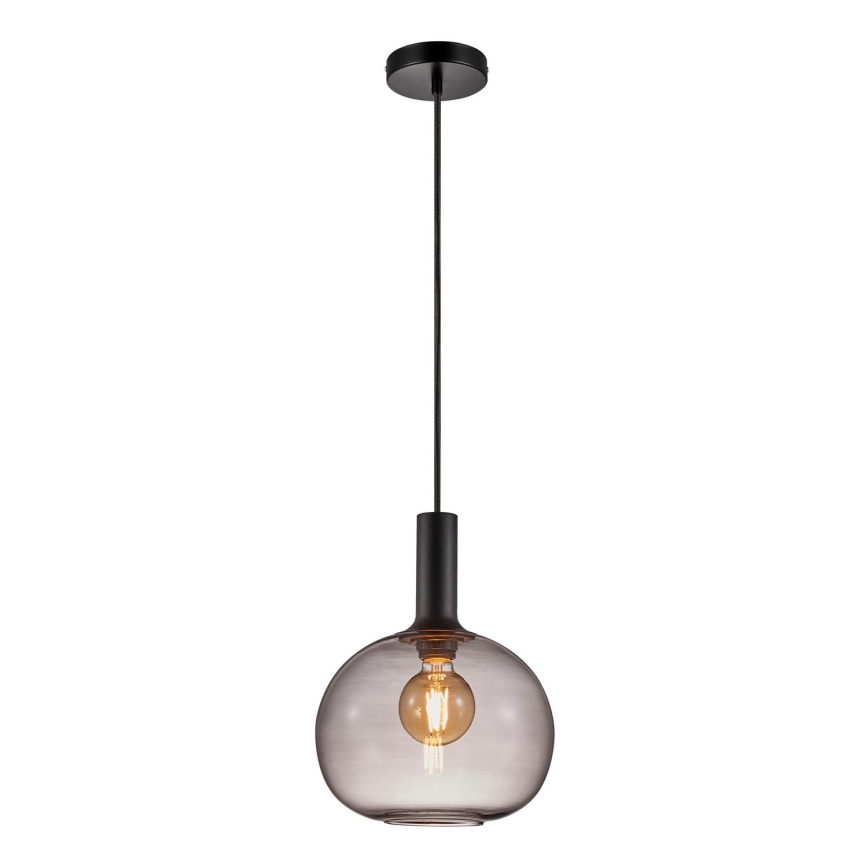 Nordlux - Lustra ar auklu ALTON 1xE27/60W/230V melna