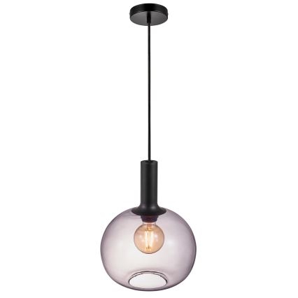 Nordlux - Lustra ar auklu ALTON 1xE27/60W/230V melna