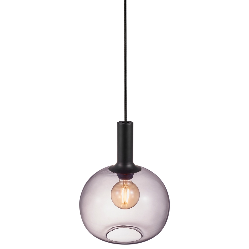 Nordlux - Lustra ar auklu ALTON 1xE27/60W/230V melna