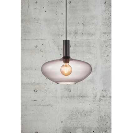 Nordlux - Lustra ar auklu ALTON 1xE27/60W/230V melna