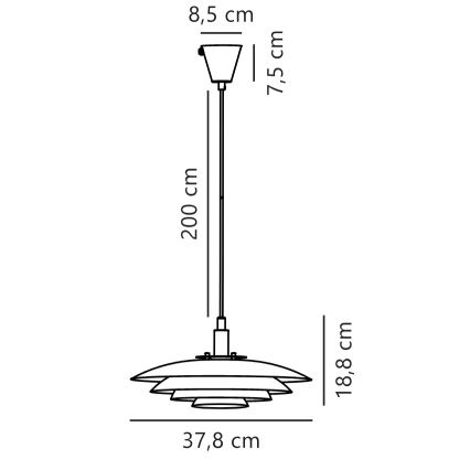 Nordlux - Lustra ar auklu BRETAGNE 1xG9/25W/230V antracīta