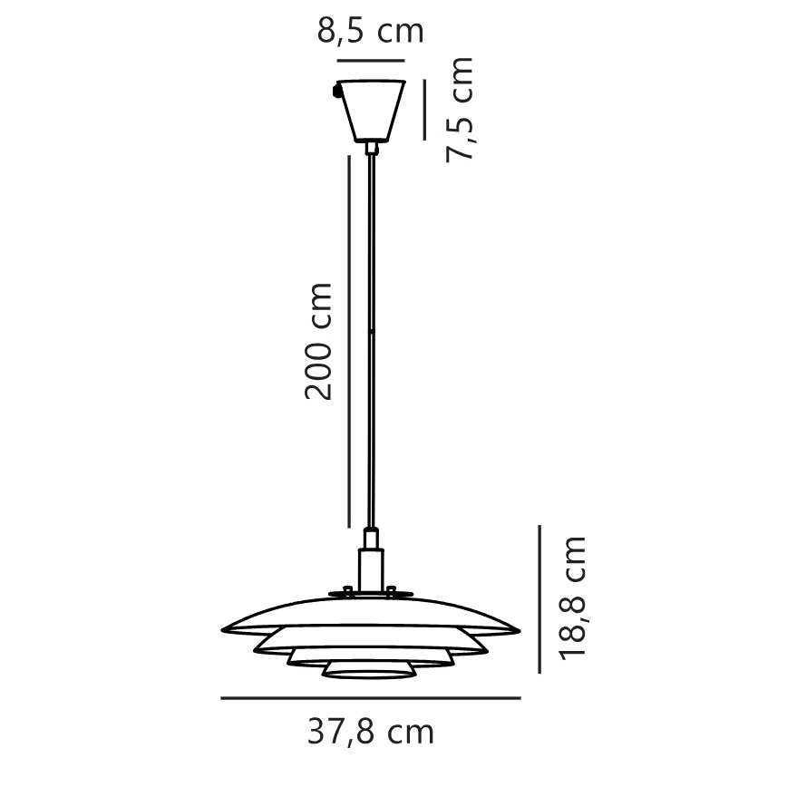 Nordlux - Lustra ar auklu BRETAGNE 1xG9/25W/230V antracīta